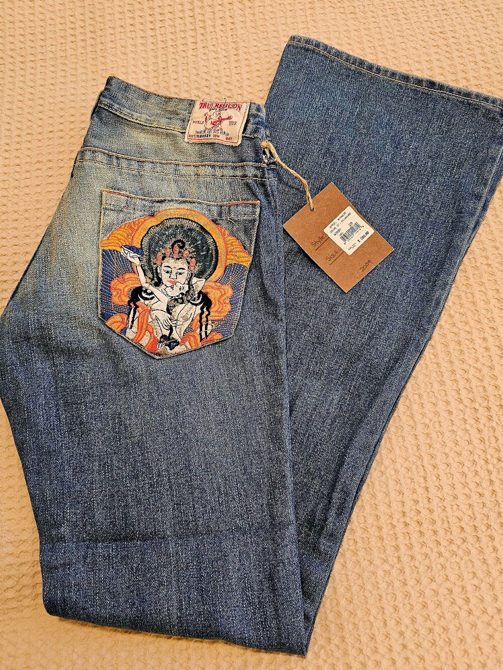 🔥 TRUE RELIGION Y2K SUN KAMA SUTRA BOBBY BOOTCUT JEANS | SIZE 29 | NWT 🔥 RARE